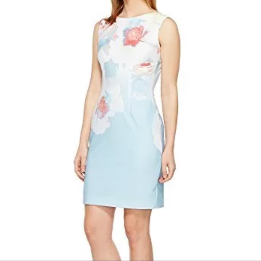 Tahari by ASL Pique Floral Sheath Dress got it and never wore it- it’s like new!